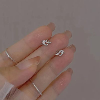Aretes mini corazón gold/silver
