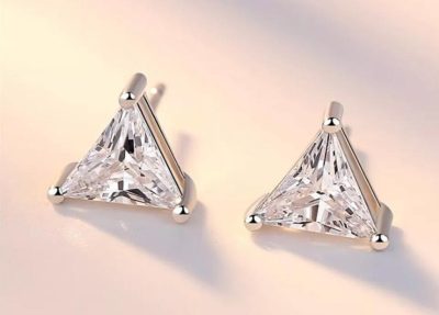 Aretes pirámide de zirconia - Imagen 2