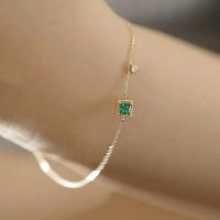 Pulsera esmeralda gold
