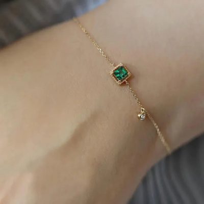 Pulsera esmeralda gold - Imagen 3