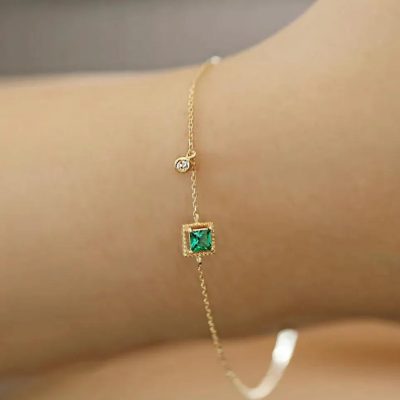 Pulsera esmeralda gold - Imagen 5