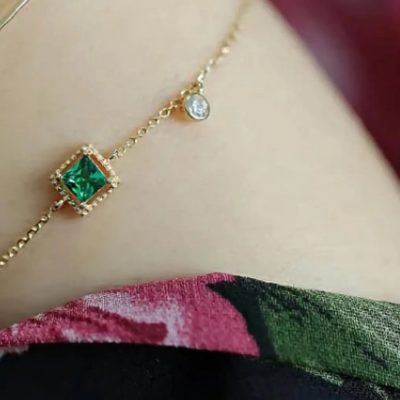 Pulsera esmeralda gold - Imagen 6
