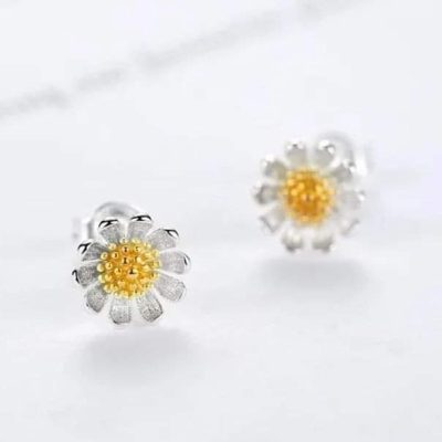 Aretes de margarita silver - Imagen 3