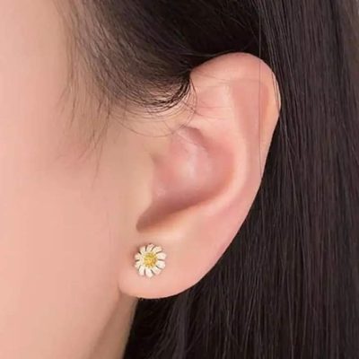 Aretes de margarita silver