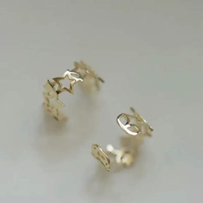Earcuff estrellas gold - Imagen 4