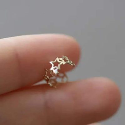 Earcuff estrellas gold - Imagen 2