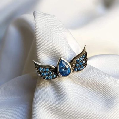 Anillo de alas azúl - Imagen 3