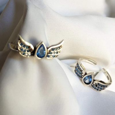 Anillo de alas azúl - Imagen 4