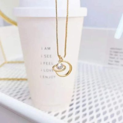 Collar luna y universo gold - Imagen 6
