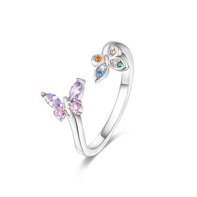 Anillo de mariposa multicolores - Imagen 4