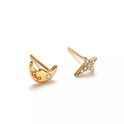 Aretes lucero y luna love - Imagen 2