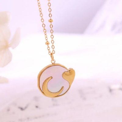 Collar luna y corazón gold - Imagen 4