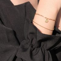Pulsera doble lucky dorada