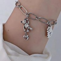 Pulsera links osito corazón