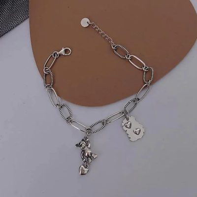 Pulsera links osito corazón - Imagen 2