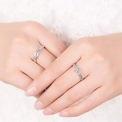 Anillos trenzados y zirconia - Imagen 3