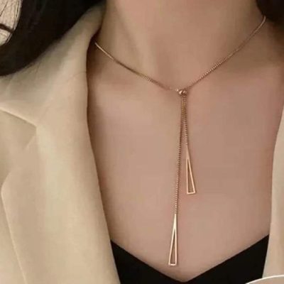 Collar y gargantilla pendular ajustable gold
