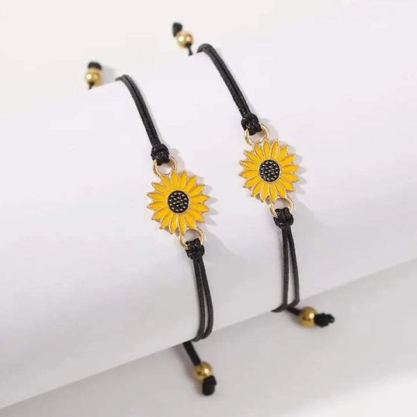 Pulseras tu y yo de girasol