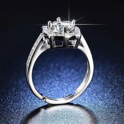 Anillo de compromiso cuadrado