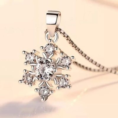 Collar copo de nieve con zirconias - Imagen 4