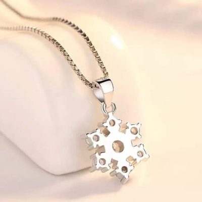 Collar copo de nieve con zirconias - Imagen 2