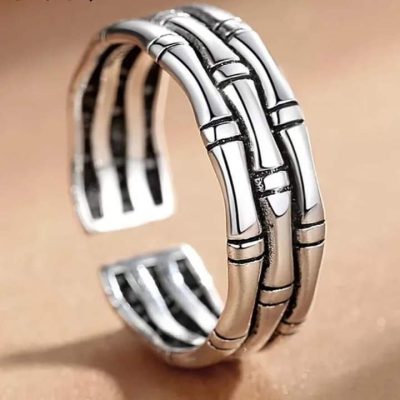 Anillo triple bambú