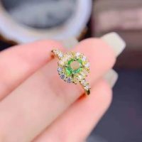 Anillo zirconia verde