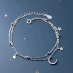 Pulsera doble luna y estrellas