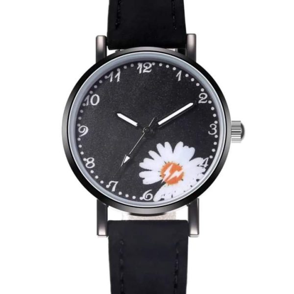 Reloj de margarita negro