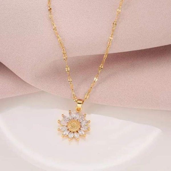 Collar girasol gold - Imagen 3