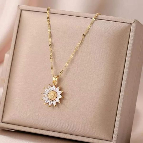 Collar girasol gold - Imagen 2