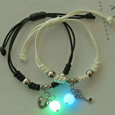 Pulsera para parejas llave y candado