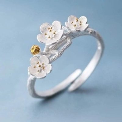 Anillo 3 flores de cerezo