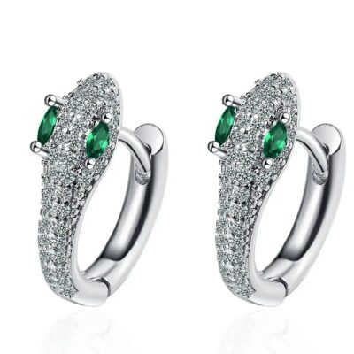 Argollas de serpiente con zirconias - Imagen 4