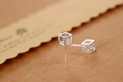 Aretes zirconia en cubo P. - Imagen 3