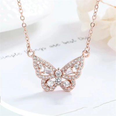 Collar de mariposa y zirconias - Imagen 3