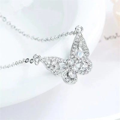 Collar de mariposa y zirconias - Imagen 2