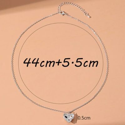 Collar de corazón y zirconias multicolores - Imagen 3