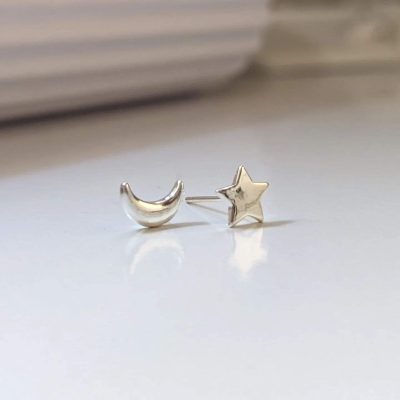 Aretes estrellita y luna