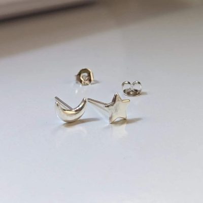 Aretes estrellita y luna - Imagen 2