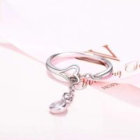 Anillo zirconia colgante