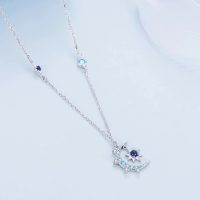 Collar luna y lucero azul