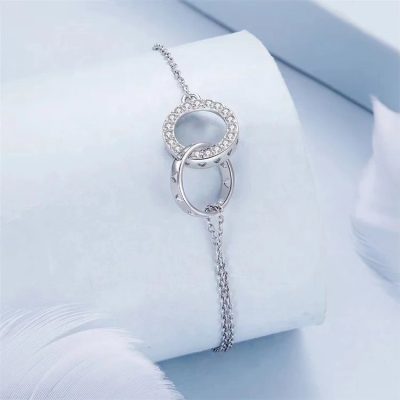 Pulsera aros entrelazados plata 925