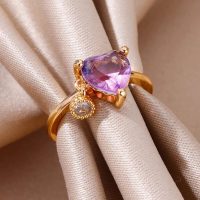 Anillo corazón tornasol gold