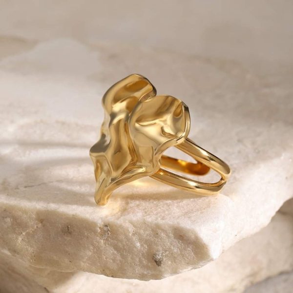 Anillo Maxi Corazón gold - Imagen 2