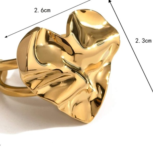 Anillo Maxi Corazón gold - Imagen 4